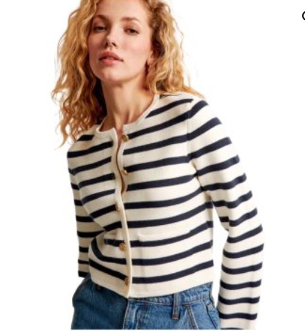 Abercrombie & Fitch LuxeLoft Crew Sweater Jacket Women's Large NWT